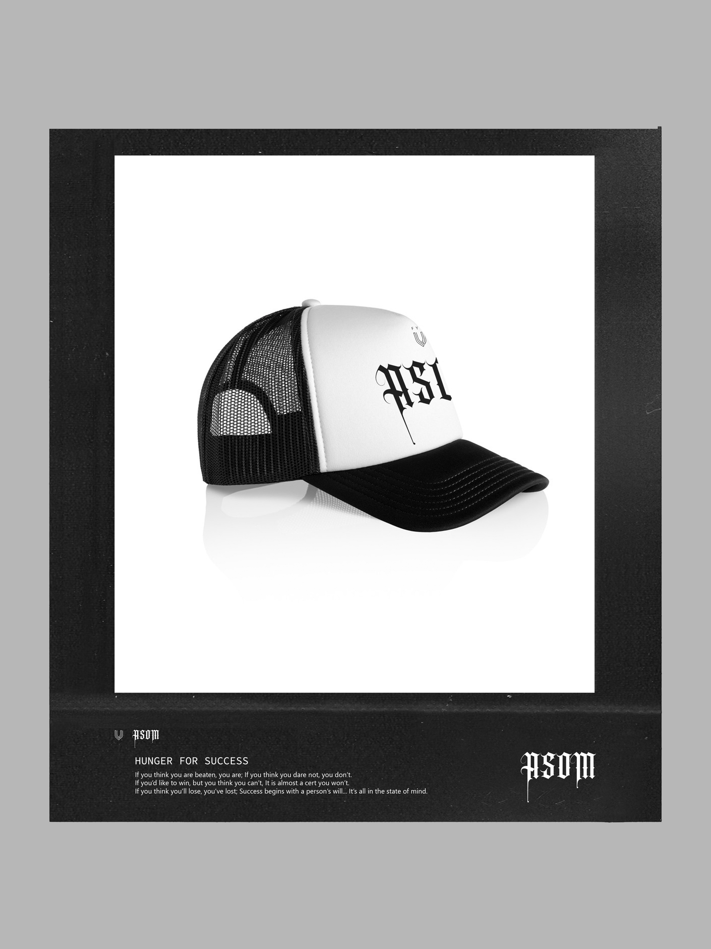 Black & White ASOM Trucker Cap