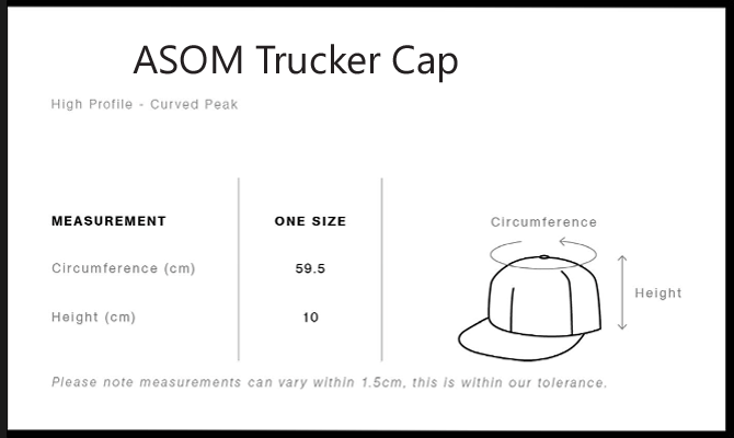 Black & White ASOM Trucker Cap