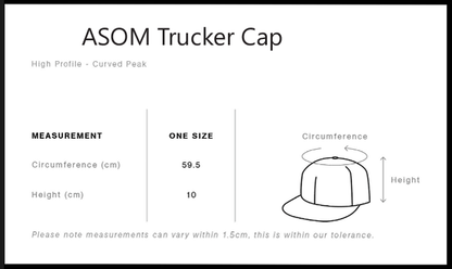 Black & White ASOM Trucker Cap